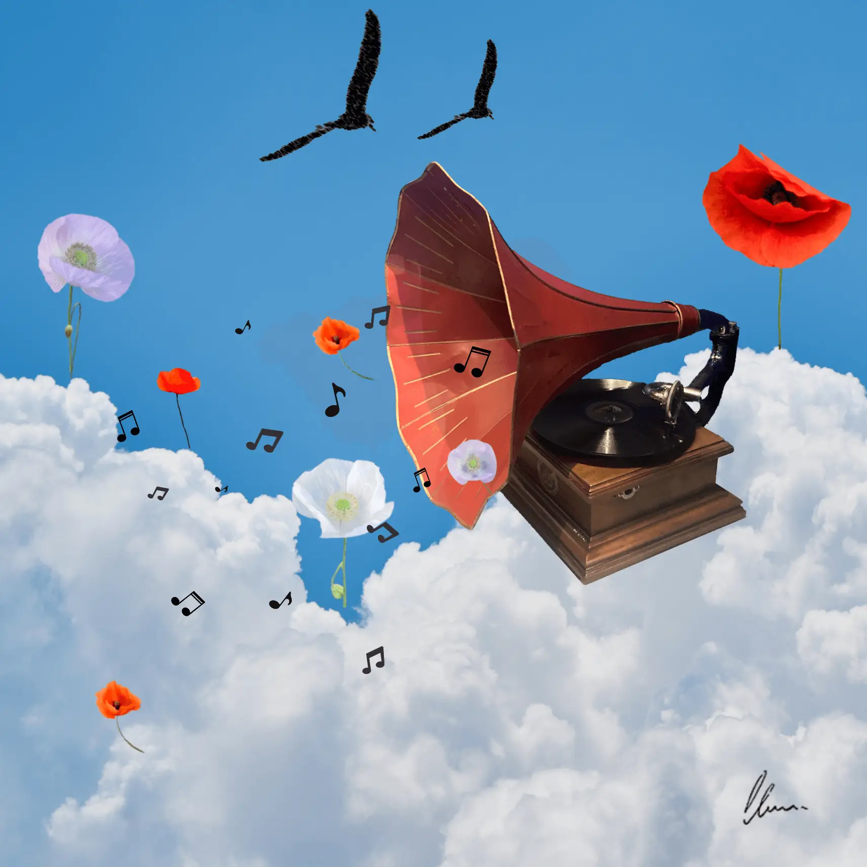 Ilustración "Melodía en las Nubes" - Imagen 4